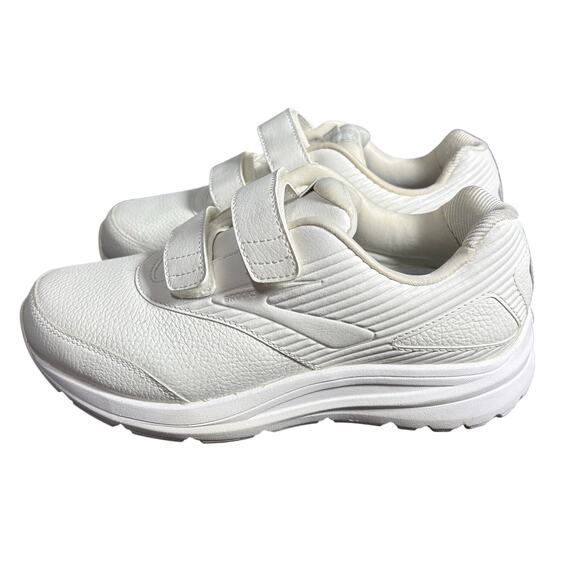 Brooks Men's White Addiction Walker Shoes V-Strap Wide - Size 9 2E - New w/o Box - Picture 1 of 9